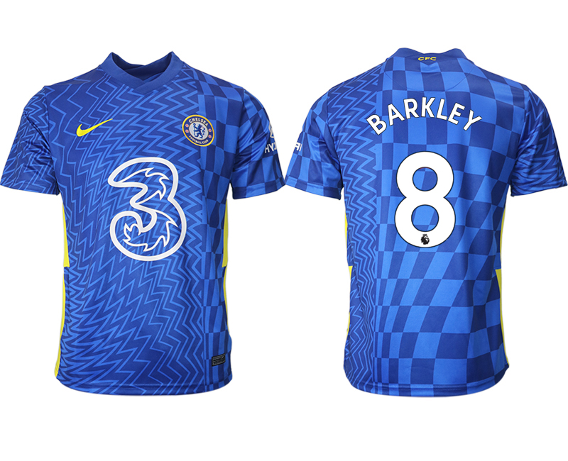 Men 2021-2022 Club Chelsea FC home aaa version blue #8 Soccer Jersey
